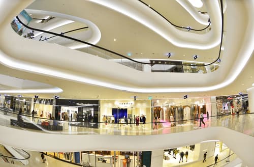 Drywall celling installed in one of the malls
