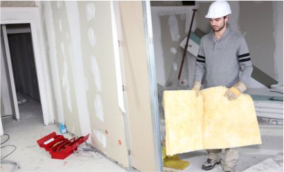 Readymade concrete wall used for sound proofing a house
