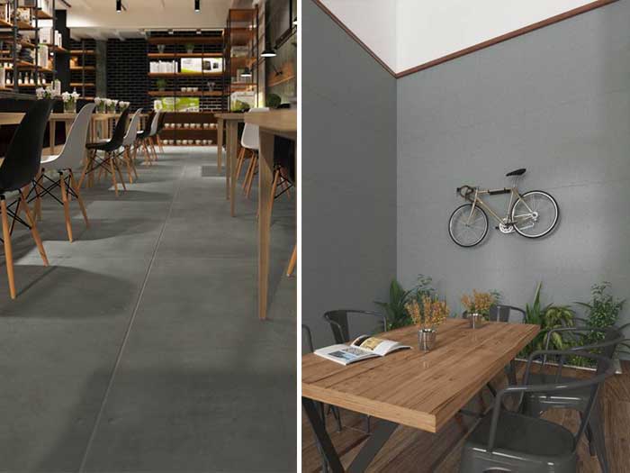 Decorate your home - restaurant to be loft style by using SCG cement board