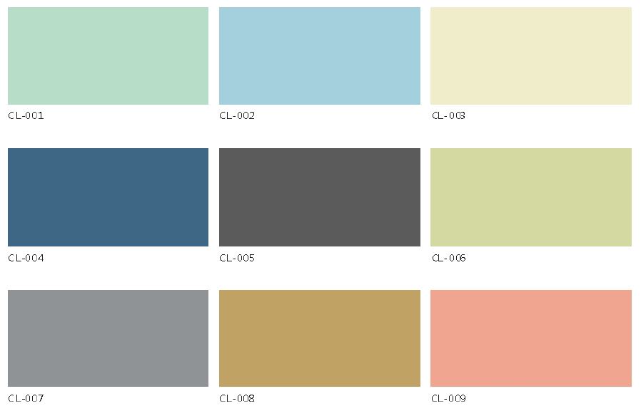 Montania High Density Fiber Cement Board - Color Chart - Solid color series 1