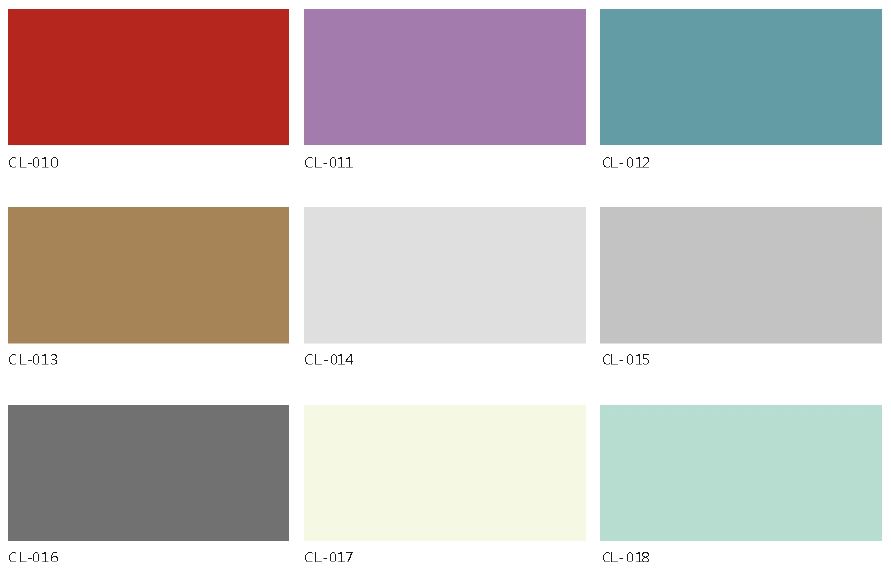 Montania High Density Fiber Cement Board - Color Chart - Solid color series 2