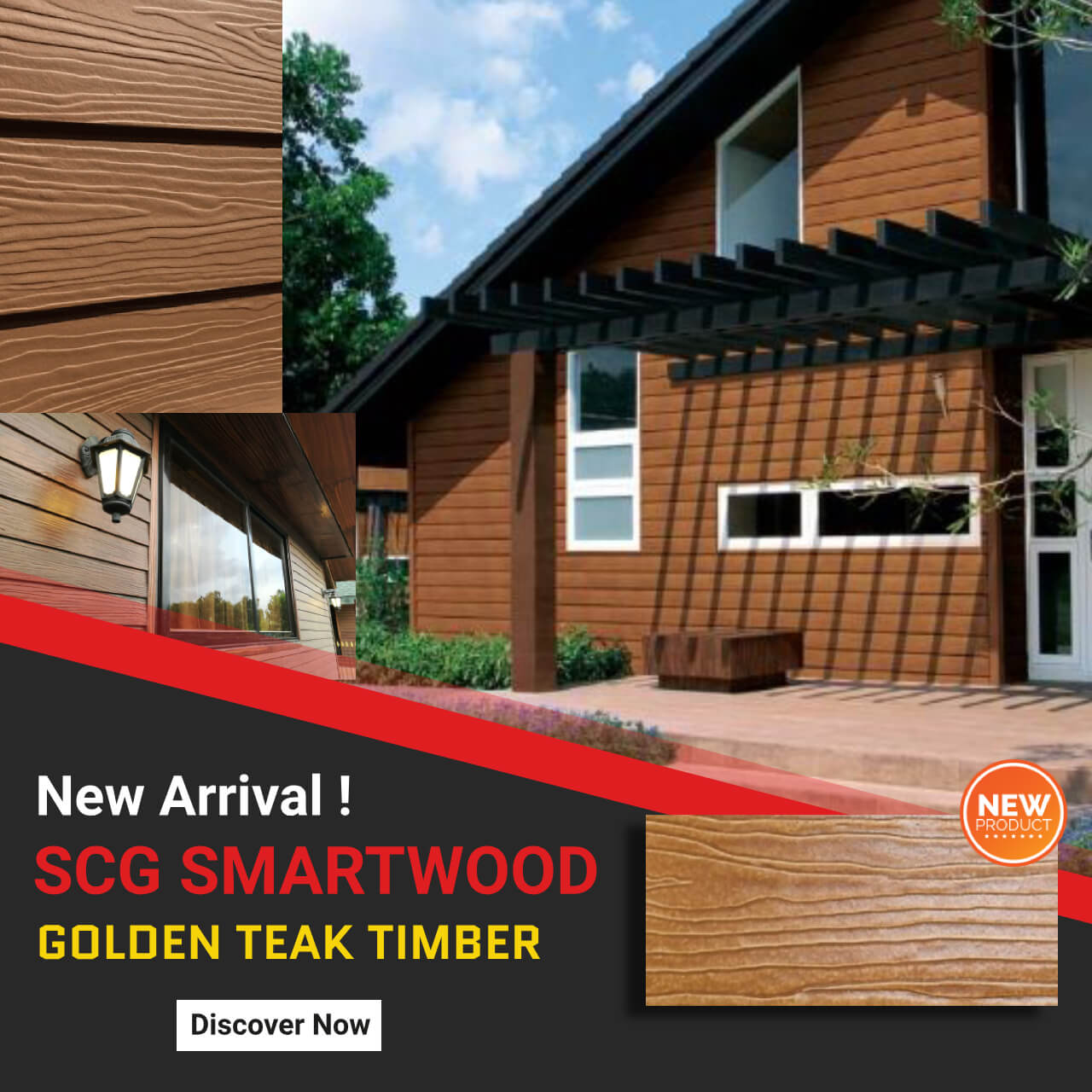 New Wood Substitute - Golden Teak - SCG Smartwood - mobile