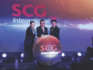 Top Executives celebrate the rebranding scg trading to SCG International Corporation