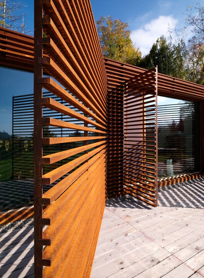 Artificial Wood Sunshade Louvers Idea