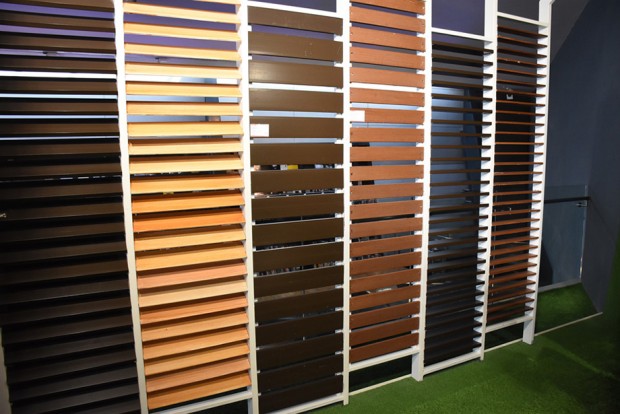 Artificial Wood Sunshade Louvers option