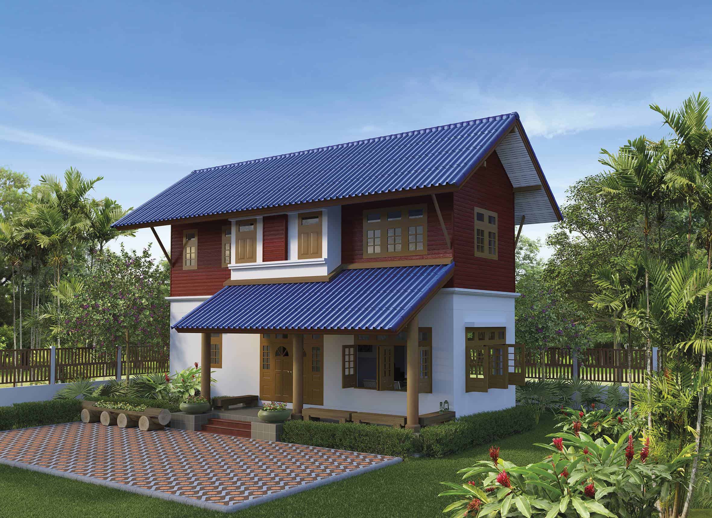 SCG Roman Tile - Fiber Cement Roof Blue resize 2