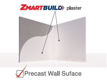 Zmartbuild Gypsum-Cement Plaster Precast wall surface Application