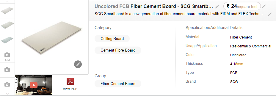 Best Quality Fiber Cement Board in Indiamart