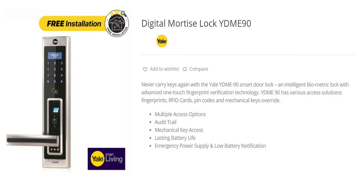 Digital lock YDME 90