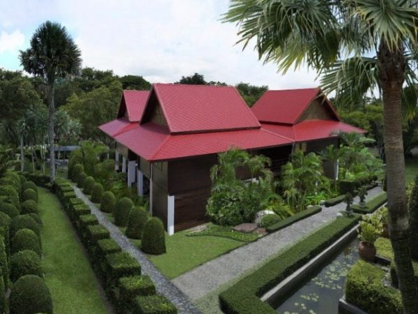 Fiber Cement Roof Ayara Classic Granite Red site reference 2